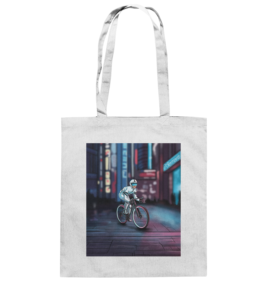 Neon Wave Future Baumwolltasche - Cyclements