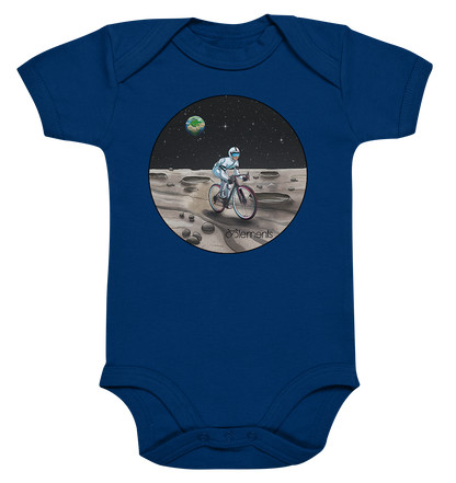 Riding to the Moon  - Organic Baby Bodysuite - Cyclements