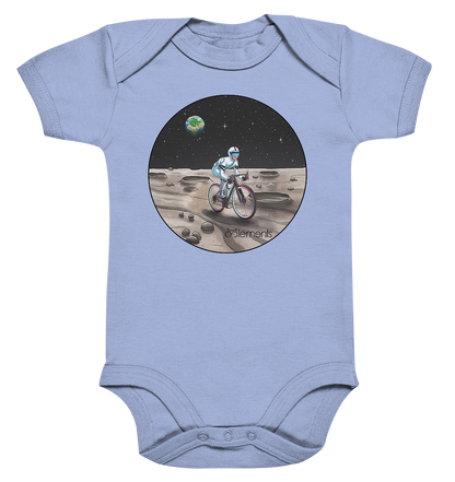 Riding to the Moon  - Organic Baby Bodysuite - Cyclements