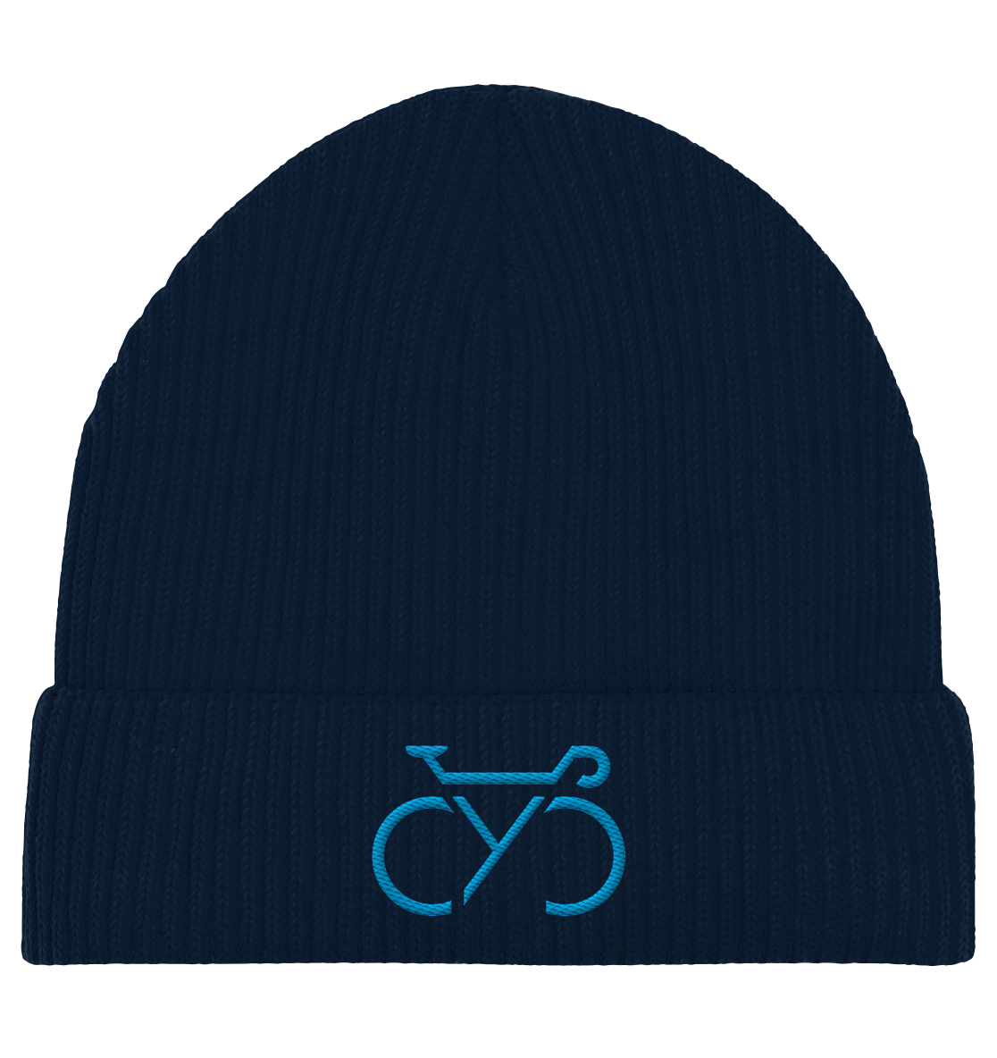 Bestickte CYC  Fisherman Beanie blue