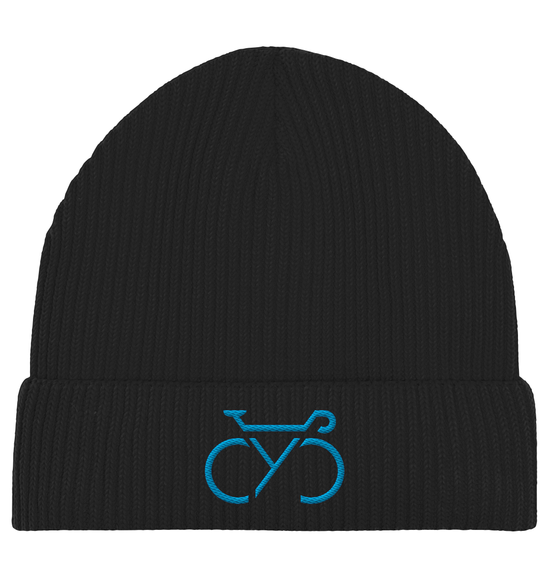 Bestickte CYC  Fisherman Beanie blue