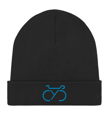 Bestickte CYC Organic Rib Beanie blue