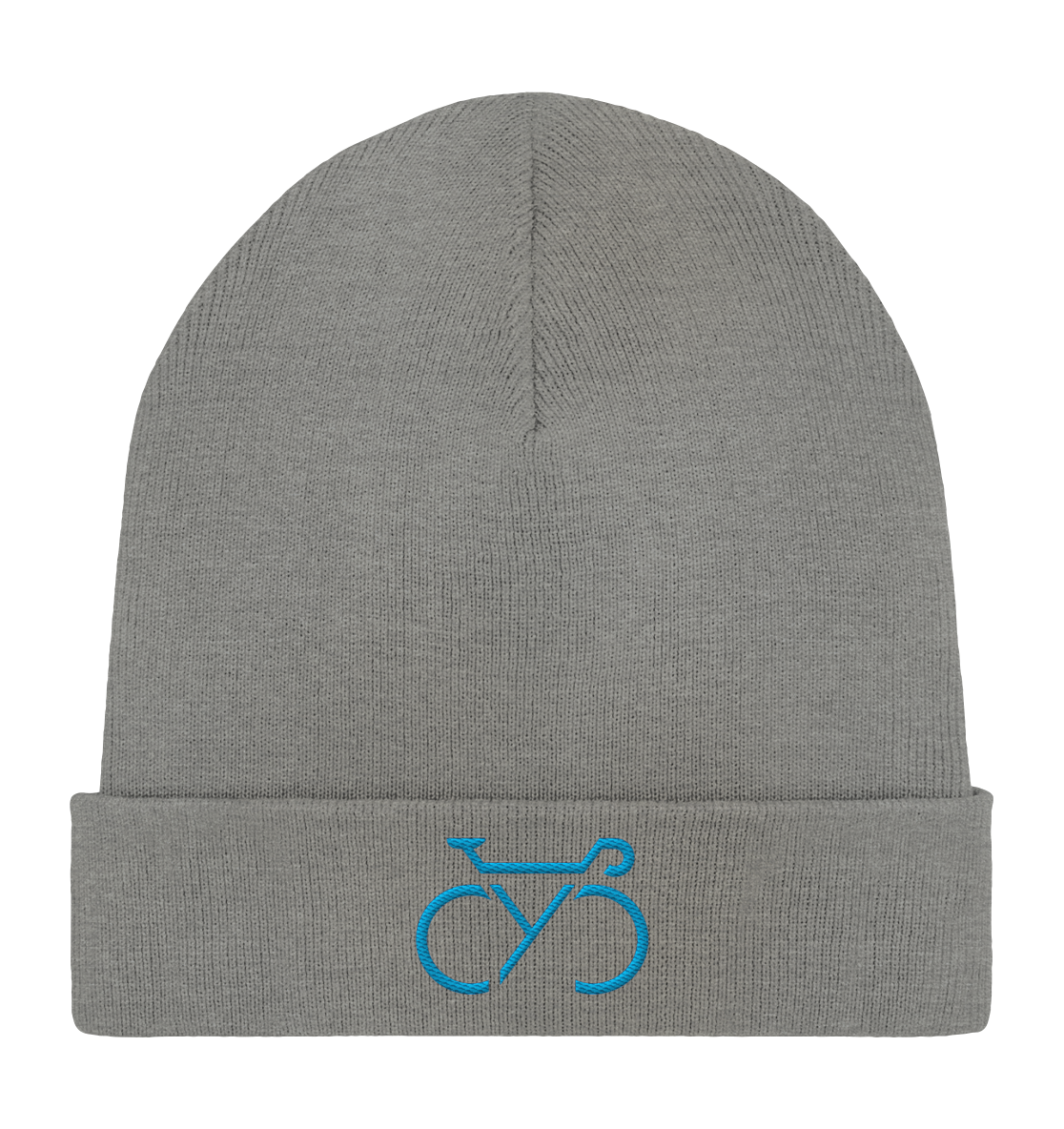 Bestickte CYC Organic Rib Beanie blue