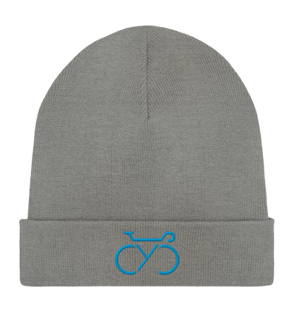 Bestickte CYC Organic Rib Beanie blue