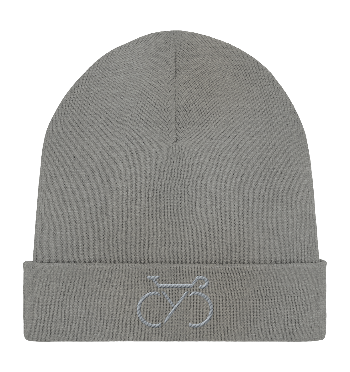 Bestickte CYC Organic Rib Beanie silber