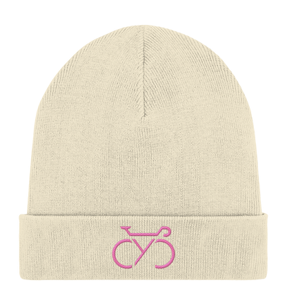 Bestickte CYC  Cap pink - Organic Rib Beanie