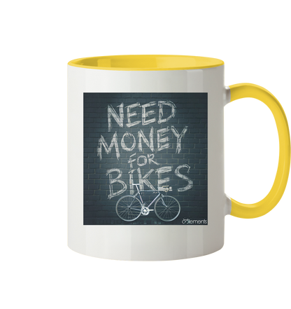 need money for bikes - Tasse zweifarbig - Cyclements